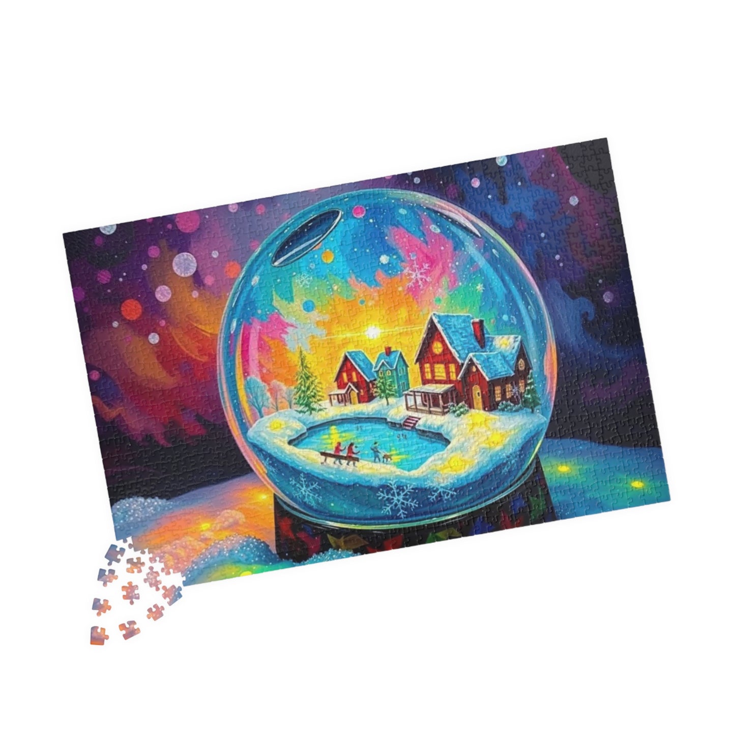 Snow Globe World Jigsaw Puzzle, Winter Gift for Family Game Night, Holiday Fun, or Cozy Nights In, Seasonal Brain Teaser 110-1014 Pieces