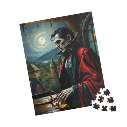 Gothic Vampire Puzzle, Perfect for Halloween, Horror Decor, Family Game Night, Unique Gift, 110-1014-piece Options Puzzle The Puzzle Chest