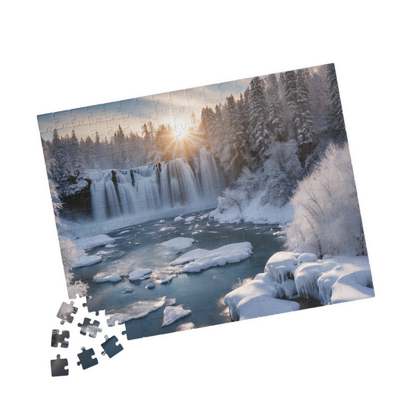Niagara Falls Winter Landscape Puzzle, 110-1014 Piece, Famous Historical Landmark Jigsaw Game, Creative Activity for Puzzle Lover, Giftable Puzzle The Puzzle Chest