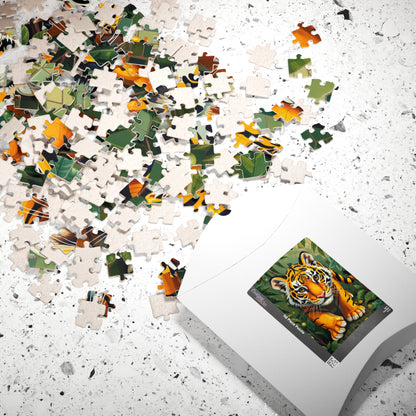 Tiger Mosaic Jigsaw Puzzle, 110 252 520 1014-Piece, Animal Art Puzzle DIY Hobby, Wildlife Jungle Theme Adult Game, Best Gift for Puzzle Fan Puzzle The Puzzle Chest