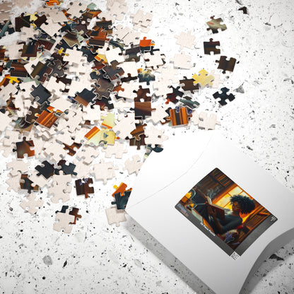 Cozy Reading Jigsaw Puzzle - Black Woman Art Lover Gift for Friend Holiday Birthday, Home Entertainment for Family or Solo Fun Puzzle The Puzzle Chest