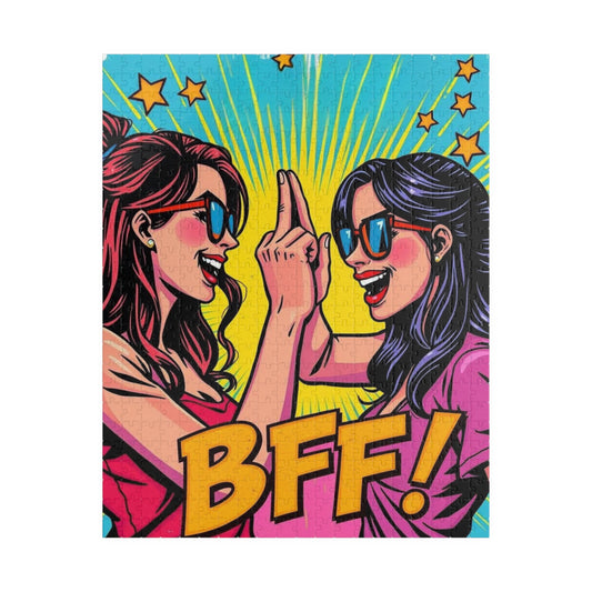 BFF Puzzle for Adults - Pop Art Fun Colorful Friendship Jigsaw Game, Creative Gift for Friends, Relaxing Family Activity, Birthday Present 520 pcs (Vertical) Puzzle The Puzzle Chest