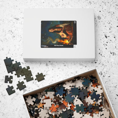 Native American Puzzle (110-1014 Piece), Indigenous Woman Campfire Night Sky Jigsaw Game, Traditional Creative Hobby, Unique Gift Puzzle The Puzzle Chest