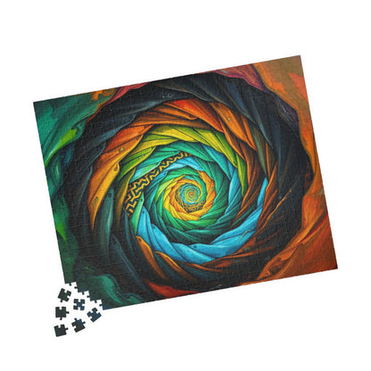 Colorful Abstract Spiral Jigsaw Puzzle, Vibrant Art Gift for Adult Puzzle Lovers, Home Entertainment, Thoughtful Gift, Brain Teaser Fun Puzzle The Puzzle Chest