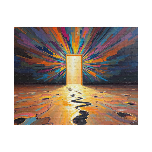 Colorful Doorway Jigsaw Puzzle | Tranquil Art Puzzle for Adults, Family Game Night or Solo Fun, Friend Gift for Puzzle Lover, Mindfulness 252 pcs (Horizontal) The Puzzle Chest