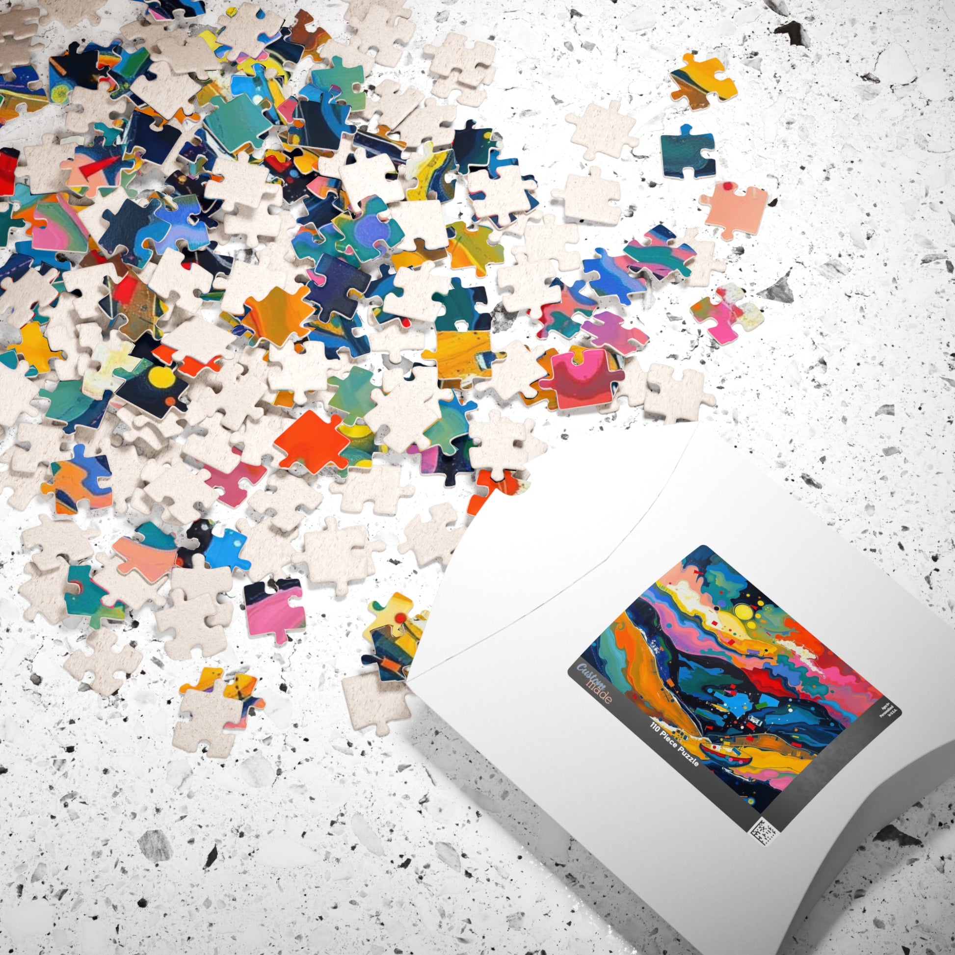 Vibrant Abstract Puzzle - Landscape Jigsaw Game for Adult, Art Therapy, Family Game Night, Home Entertainment, Brain Teaser Gift for Friends Puzzle The Puzzle Chest