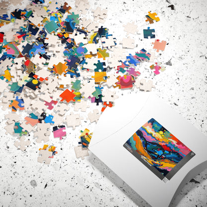 Vibrant Abstract Puzzle - Landscape Jigsaw Game for Adult, Art Therapy, Family Game Night, Home Entertainment, Brain Teaser Gift for Friends Puzzle The Puzzle Chest
