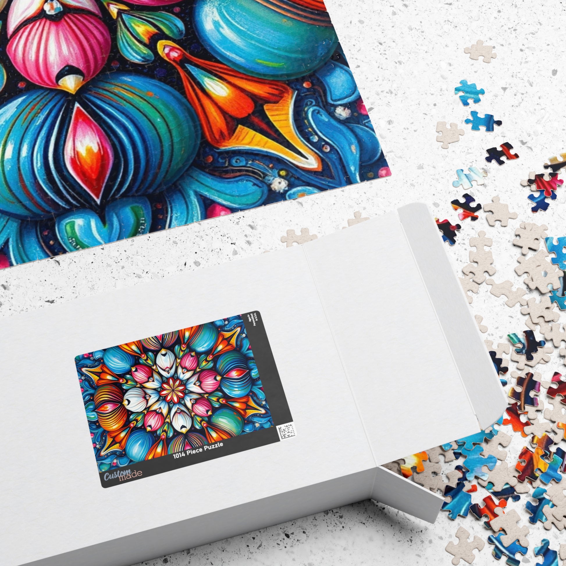 Colorful Mandala Puzzle - Abstract Art Jigsaw Game for Adults Puzzle The Puzzle Chest