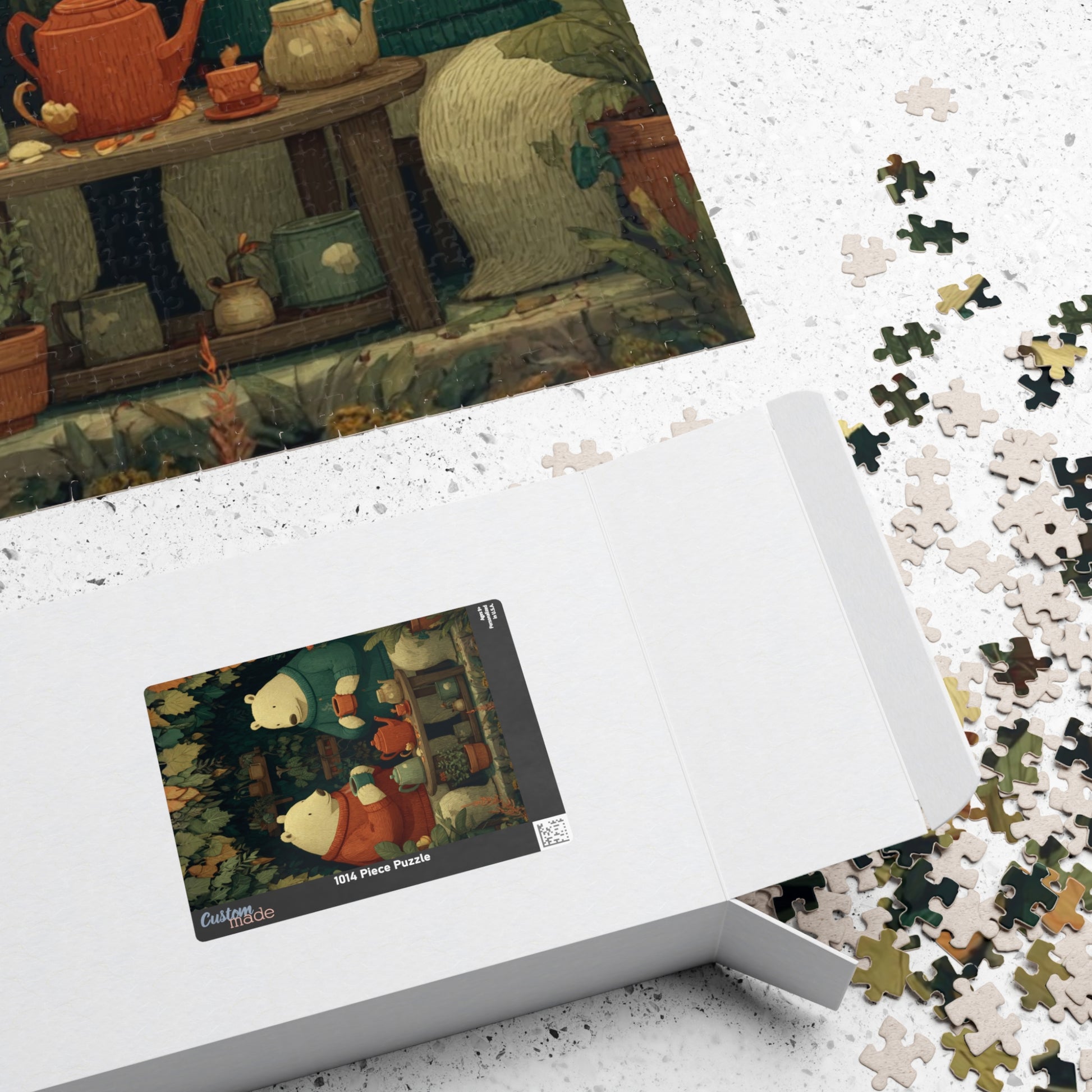 Botanical Bear Tea Party – Nature Loving Bears with Plants Jigsaw Game Puzzle The Puzzle Chest