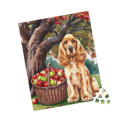 Autumn Dog Jigsaw Puzzle, Perfect for Family Game Night, Cocker Spaniel, Fall Decor, Gift for Dog Lovers and Animal Enthusiasts Puzzle The Puzzle Chest