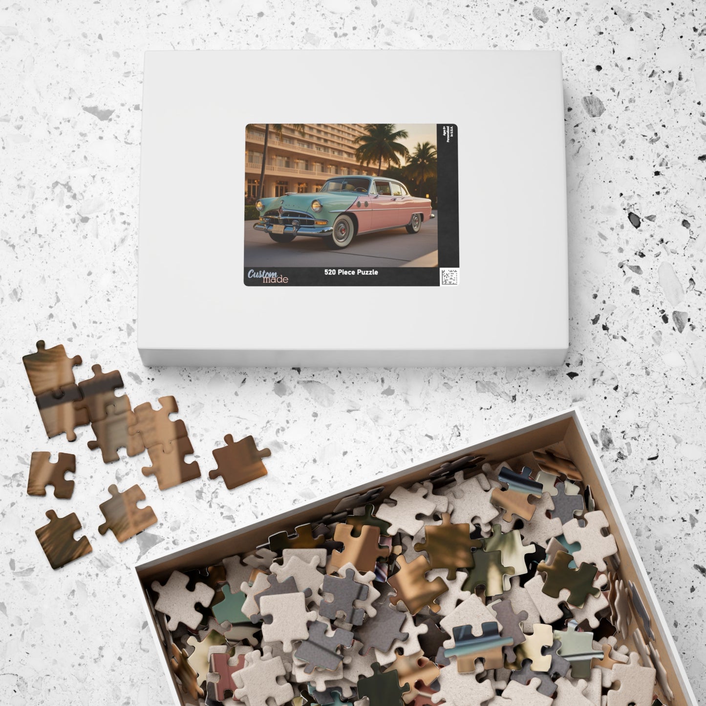 Vintage Car Puzzle - Classic 1956 Packard Caribbean, Nostalgic Jigsaw Game Puzzle The Puzzle Chest