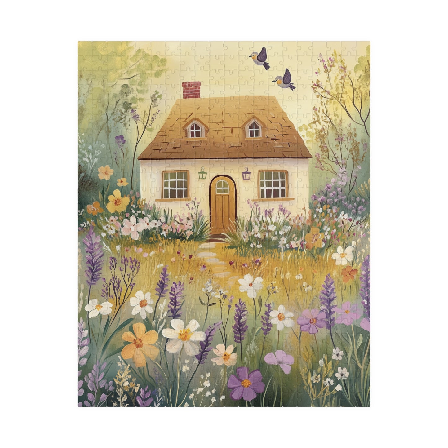 Cottage House and Flower Garden Jigsaw Puzzle Puzzle The Puzzle Chest