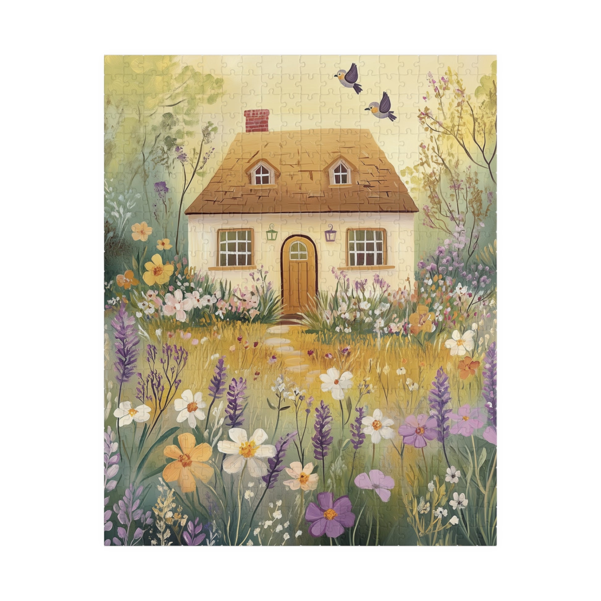 Cottage House and Flower Garden Jigsaw Puzzle Puzzle The Puzzle Chest