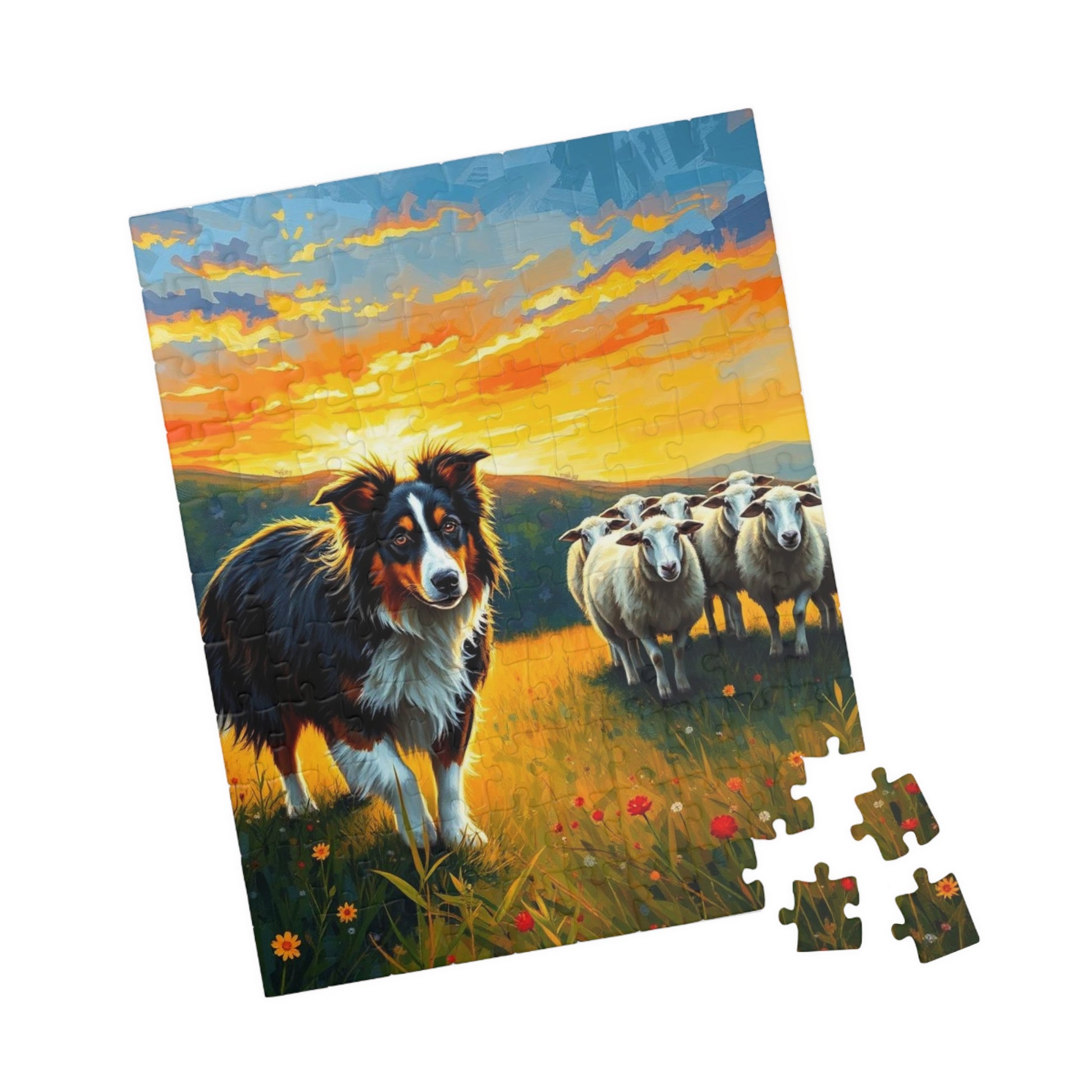 Australian Shepherd Jigsaw Puzzle, Nature Animal Theme Game, Perfect for Dog Lovers, Pet Owners, Friends Family Fun, Birthday Holiday Gift Puzzle The Puzzle Chest