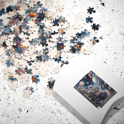 Wildflower Fantasy Puzzle, Surreal Floral Landscape Jigsaw Game for Adult, Mindfulness Activity Home Entertainment Puzzler Brain Teaser Gift Puzzle The Puzzle Chest
