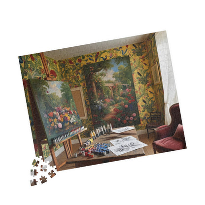 Garden Artist Studio Puzzle - Nature Scene Jigsaw Game for Adult Relaxation, Frameable Home Decor, Gift, Garden Lovers, Creative Challenge