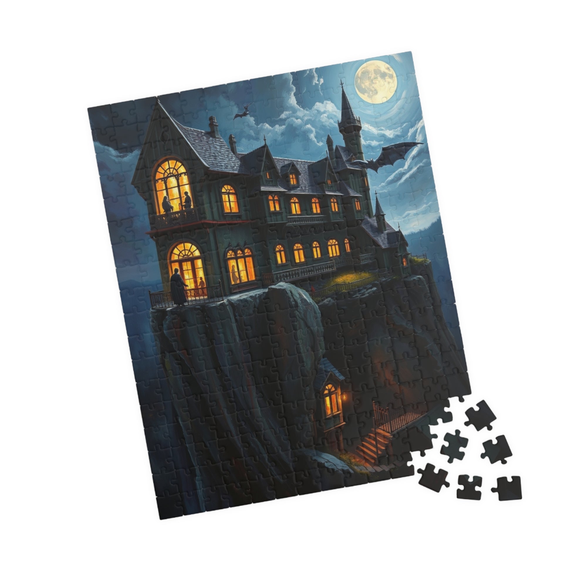Mystical Haunted House Puzzlem, 110-1014 pieces Gothic Art, Perfect for Halloween, Family Game Night, Gift for Puzzle Lovers, Cozy Nights In The Puzzle Chest