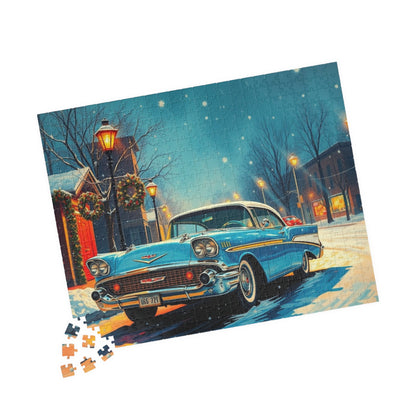 Vintage Car Puzzle - Retro 1957 Bel Air Jigsaw Game Puzzle The Puzzle Chest