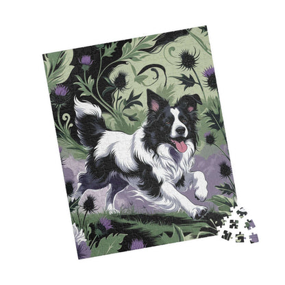 Vintage Border Collie Jigsaw Puzzle, 110 252 520 1014-Piece, Brain Teaser, Gift for Dog Lover Puzzle Enthusiast, Quiet Home Entertainment Puzzle The Puzzle Chest