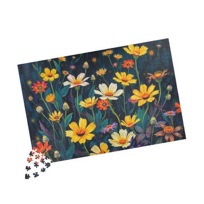Floral Vibrance Puzzle, Flower Jigsaw Puzzle for Adults, Mindfulness Puzzle Game, Family Fun or Solo Activity, Unique Holiday Birthday Gift Puzzle The Puzzle Chest