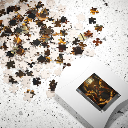 Religious Puzzle for Adults - Biblical Scene of Daniel in the Lions Den, Tranquil Gift for Puzzle Lovers, Mindfulness Hobby, Relaxation