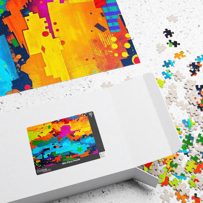 Vibrant Art Abstract Puzzle - Colorful Modern Art Jigsaw Puzzle for Adults Puzzle The Puzzle Chest