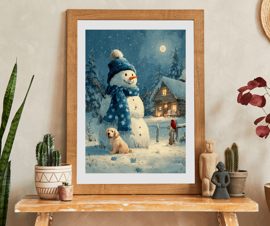 Frosty Fun With Friends - Cozy Winter Puzzle, Snowman Puppy and Bird Jigsaw , Ideal for Family Night or Solo Fun, Senior Brain Teaser, Gifts Puzzle The Puzzle Chest