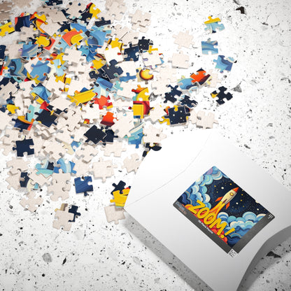 Rocket Zoom Puzzle - Pop Art Jigsaw Game, Fun Family Activity, Home Entertainment, Space-Themed Gift, Educational Toy, Adult Puzzle Puzzle The Puzzle Chest