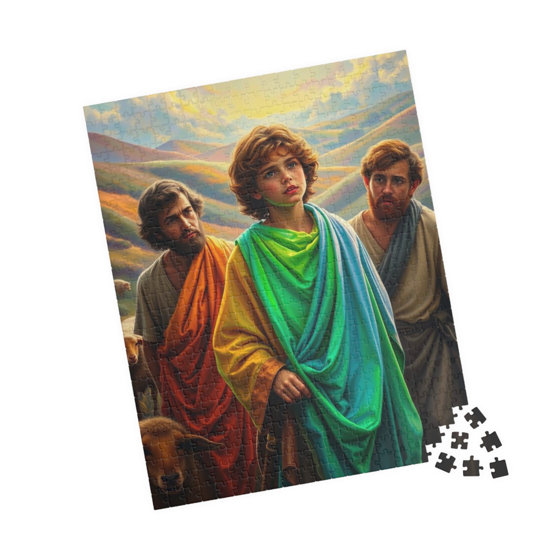 Christian Jigsaw Puzzle - Biblical Story of Josephs Multi-Colored Coat, Religious Gift for Friend, Family Activity, Educational Toy, Hobby Puzzle The Puzzle Chest
