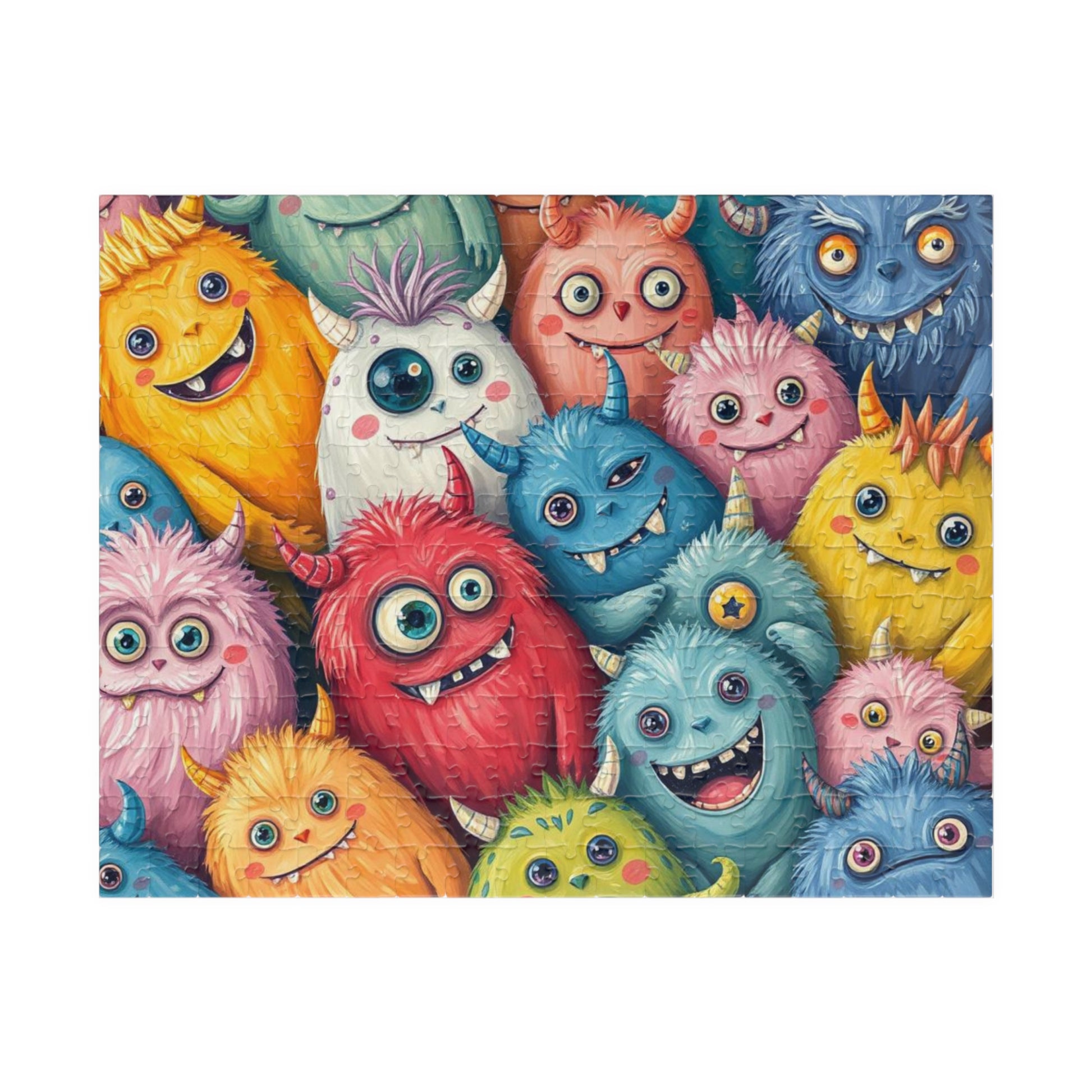 Monster Mash Halloween Puzzle, Colorful Adult Jigsaw Game, Spooky Creatures Activity, Scary Cute Halloween Gift for Friends 252 pcs (Horizontal) Puzzle The Puzzle Chest