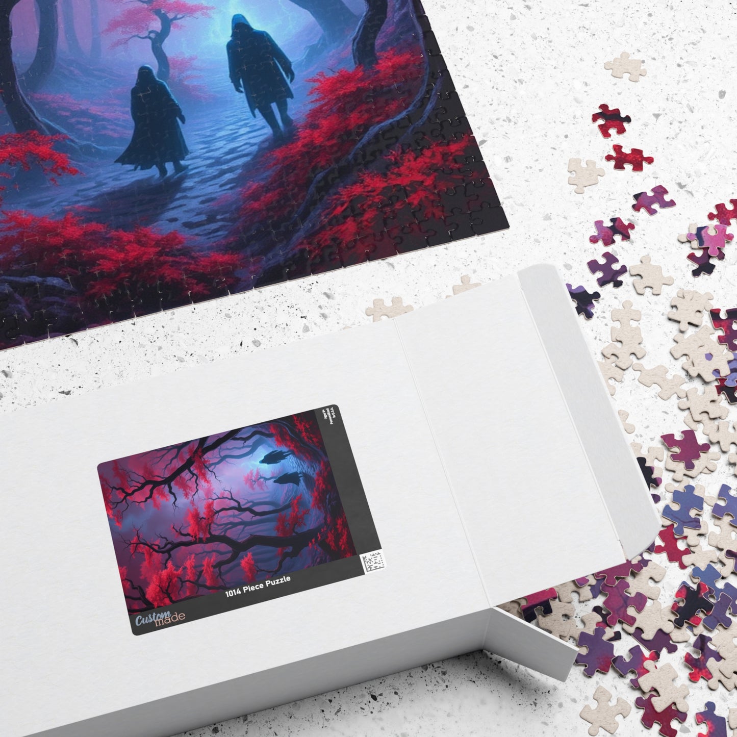 Gothic Puzzle, Dark Forest Jigsaw, 110-1014 Piece, Ghostly Figure, Halloween Fun Activity, Spooky Mystery Game, Challenging Puzzle Puzzle The Puzzle Chest