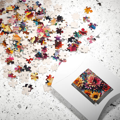 Vibrant Floral Jigsaw Puzzle - Gift for Flower Lovers, Family Game Nights, Home Entertainment Puzzle The Puzzle Chest
