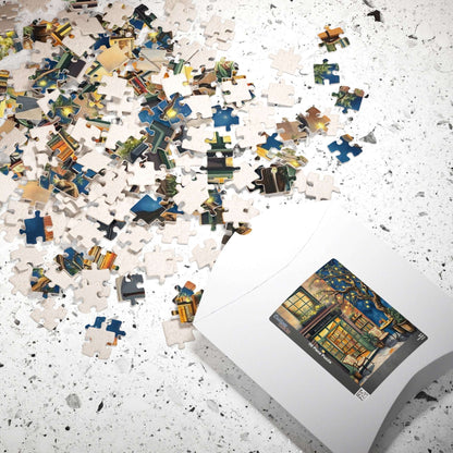 Enchanted Summer Night-Time Bookstore Escape – Jigsaw Puzzle for Book Lovers Puzzle The Puzzle Chest