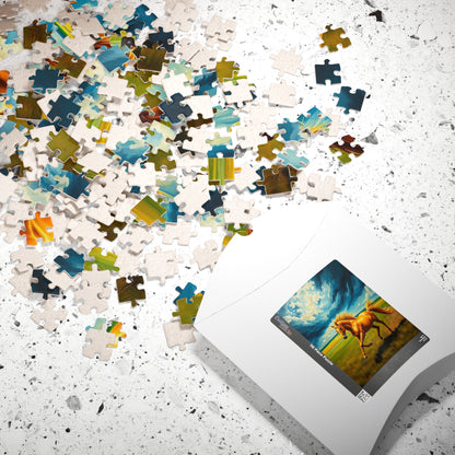 Majestic Running Horse Jigsaw Puzzle, Equestrian Gift for Animal Lover, Family Game Night, Solo Fun Mindfulness Activity, Home Entertainment Puzzle The Puzzle Chest