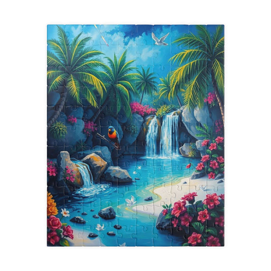 Tropical Paradise Puzzle, 110-1014 pieces, Nature Lover Gift, Rainforest Decor, Family Fun Game, Bird Artwork 110 pcs (Vertical) Puzzle The Puzzle Chest