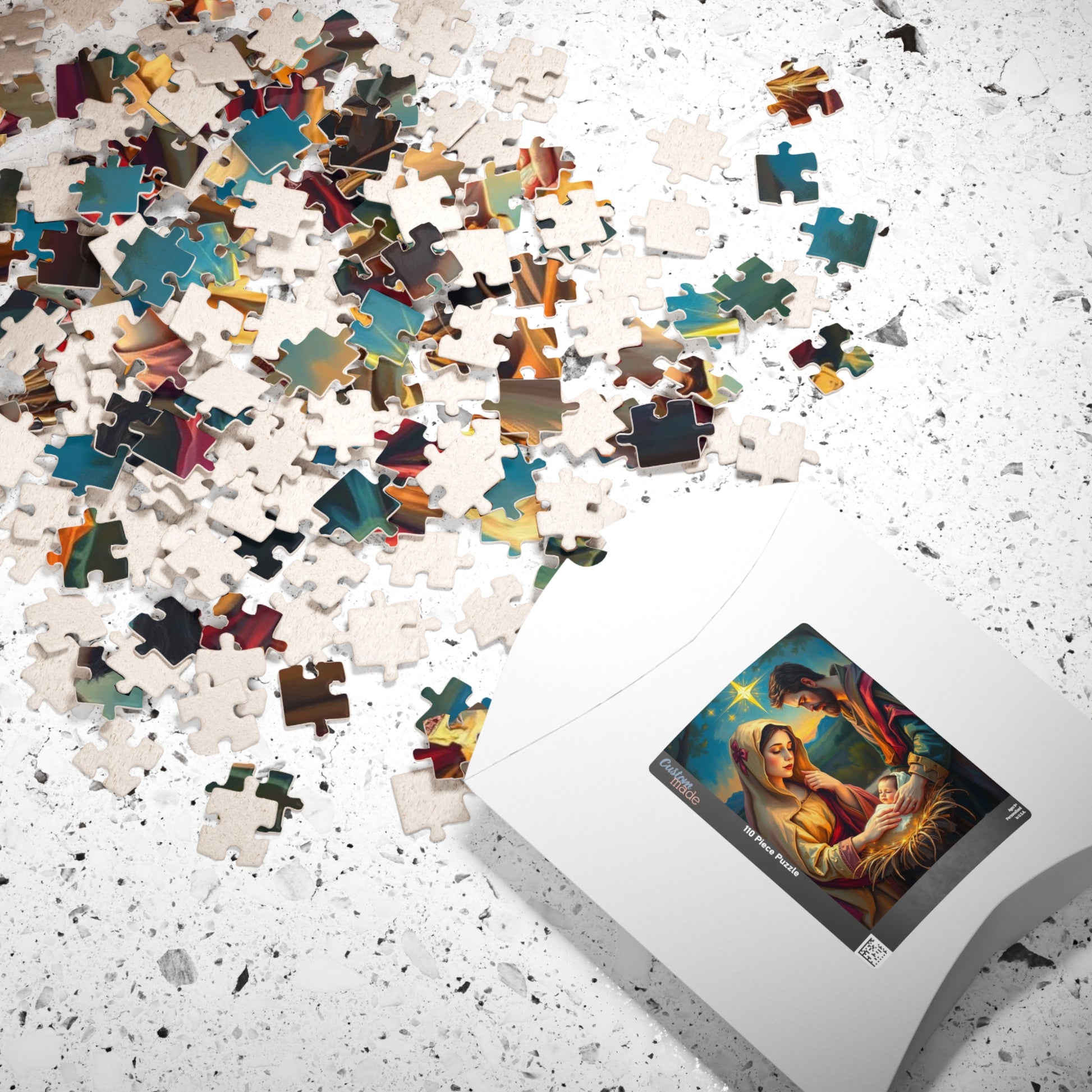 Religious Holiday Jigsaw Puzzle, Nativity Scene Ideal for Christian Family Activity, Christmas Birthday Gift for Friends, Educational Fun Puzzle The Puzzle Chest