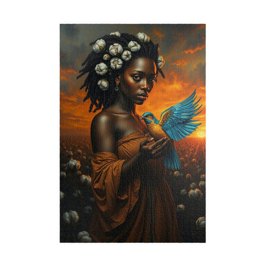 Black Woman in Cotton Field Jigsaw Puzzle, Black History African American Puzzle Art for Adults, Afrocentric Family Home Entertainment or Solo Fun, Friend Gift 1014 pcs (Vertical) Puzzle The Puzzle Chest