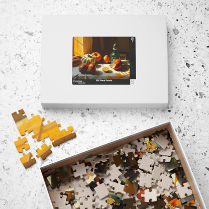 Autumn Still Life Jigsaw Puzzle, Vintage Style Art Design, Cozy Vibes Fun Indoor Activity, Family Game Night, Unique Gift for Puzzle Lovers