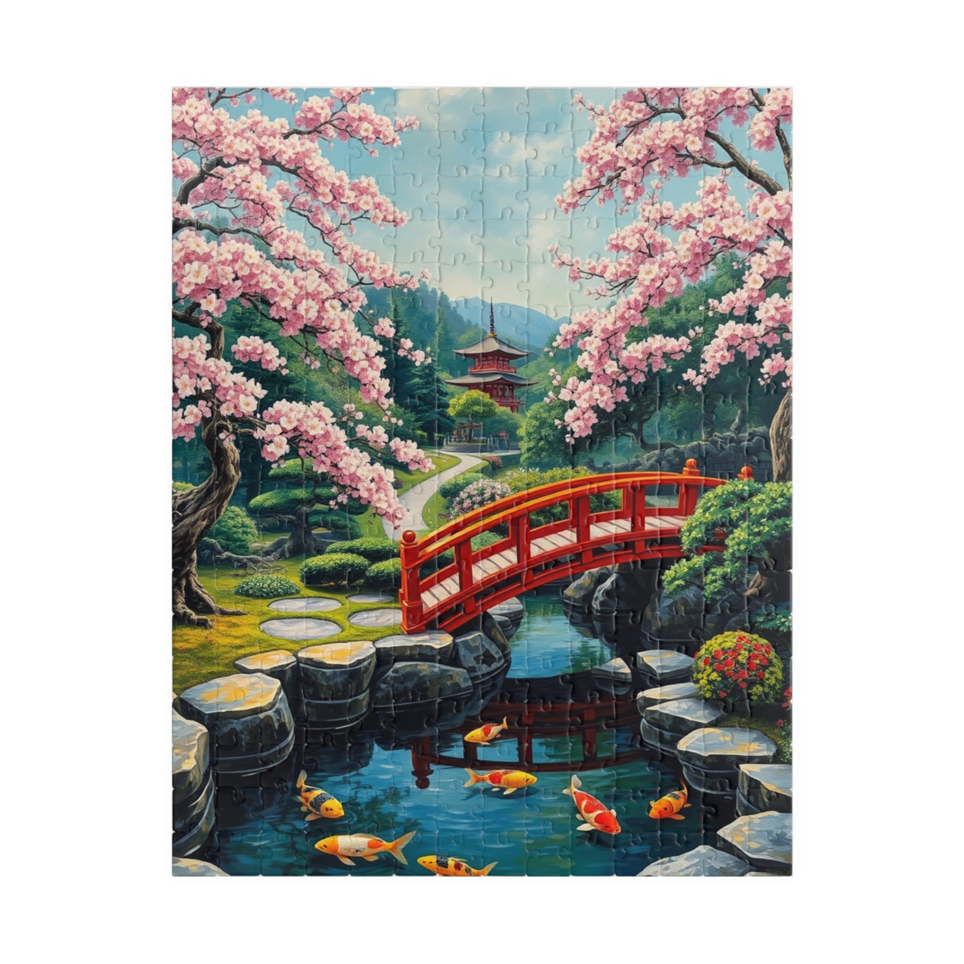 Serene Garden Puzzle, Relaxing Jigsaw for Nature Lovers, Unique Gift for Home, Mindfulness Activity, 1014-piece Puzzle 252 pcs (Vertical) Puzzle The Puzzle Chest