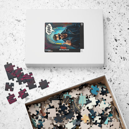 Cool Vibe Puzzle - Pop Art Jigsaw Game, Fun Gift for Friend, Family, Game Night, Unique Nostalgic Birthday/Christmas Present, Vintage Design