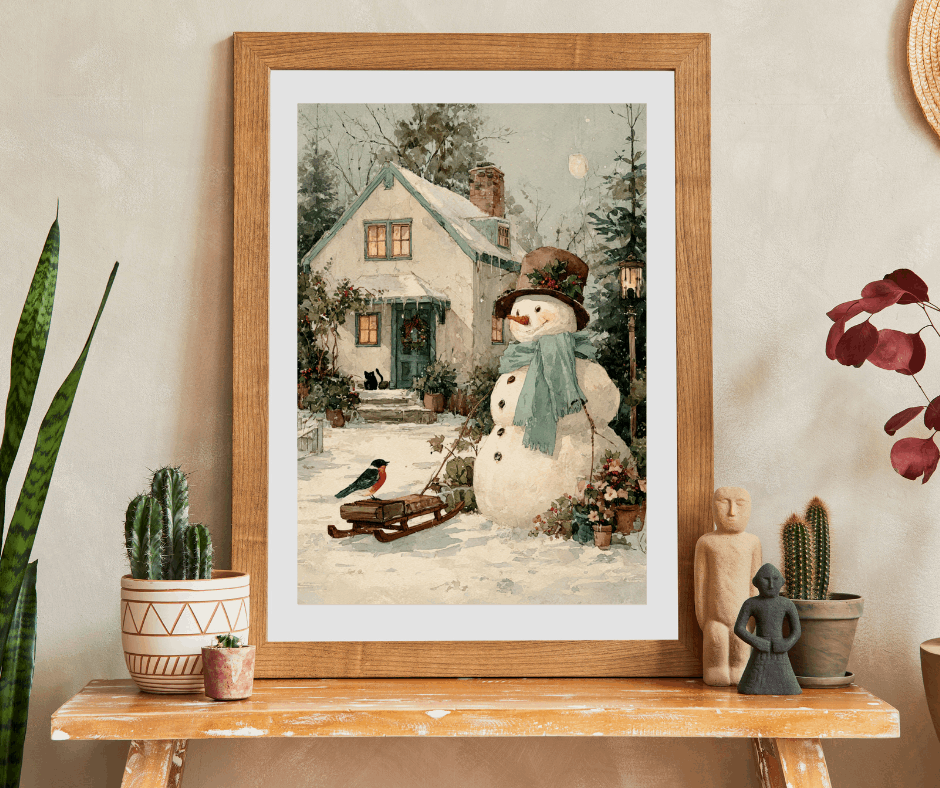 Whispers of Winter Jigsaw Puzzle - Snowman and Bird Wonderland, Best for Holiday Family Activity, Christmas Decor, Seasonal Gift Idea, Brain Teaser Puzzle The Puzzle Chest
