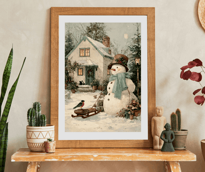 Whispers of Winter Jigsaw Puzzle - Snowman and Bird Wonderland, Best for Holiday Family Activity, Christmas Decor, Seasonal Gift Idea, Brain Teaser Puzzle The Puzzle Chest