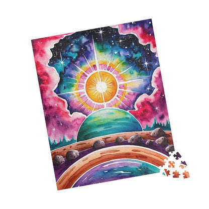 Galactic Sunrise Jigsaw Puzzle, Space Themed Puzzle with Stars Nebulae and Asteroids, Family Game Night Activity, Puzzle Enthusiast Hobbyist Puzzle The Puzzle Chest