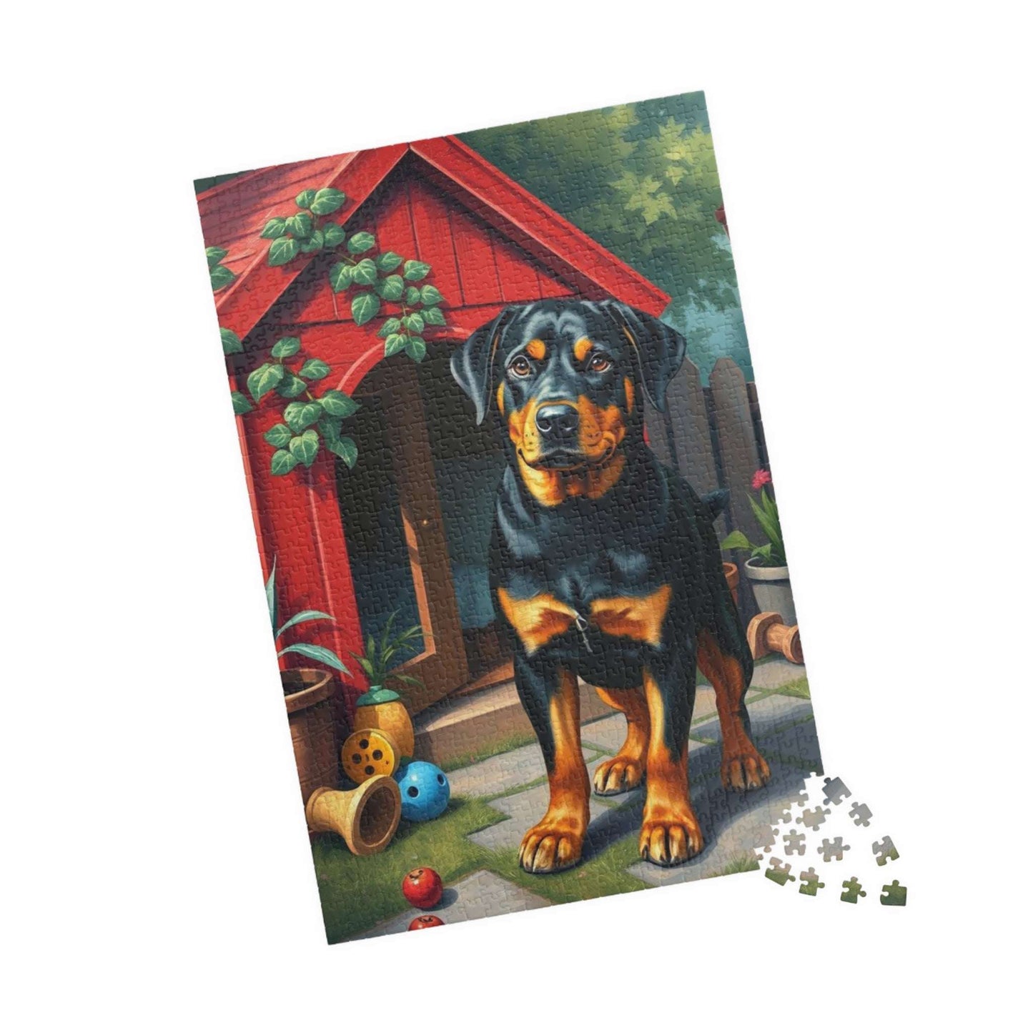 Rottweiler Jigsaw Puzzle, Holiday Birthday Gift for Dog Lovers Puzzle Enthusiasts Pet Owner, Family Activity Solo Fun, Home Entertainment Puzzle The Puzzle Chest