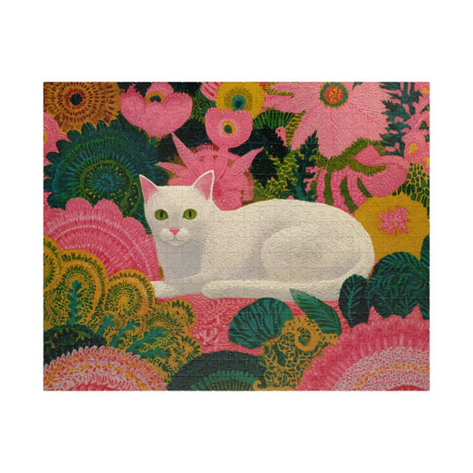 The Garden Cat – Bright Fauvist Garden Jigsaw Puzzle, Animal Theme Nature and Cat Art Puzzle, Matisse-Inspired Puzzle The Puzzle Chest