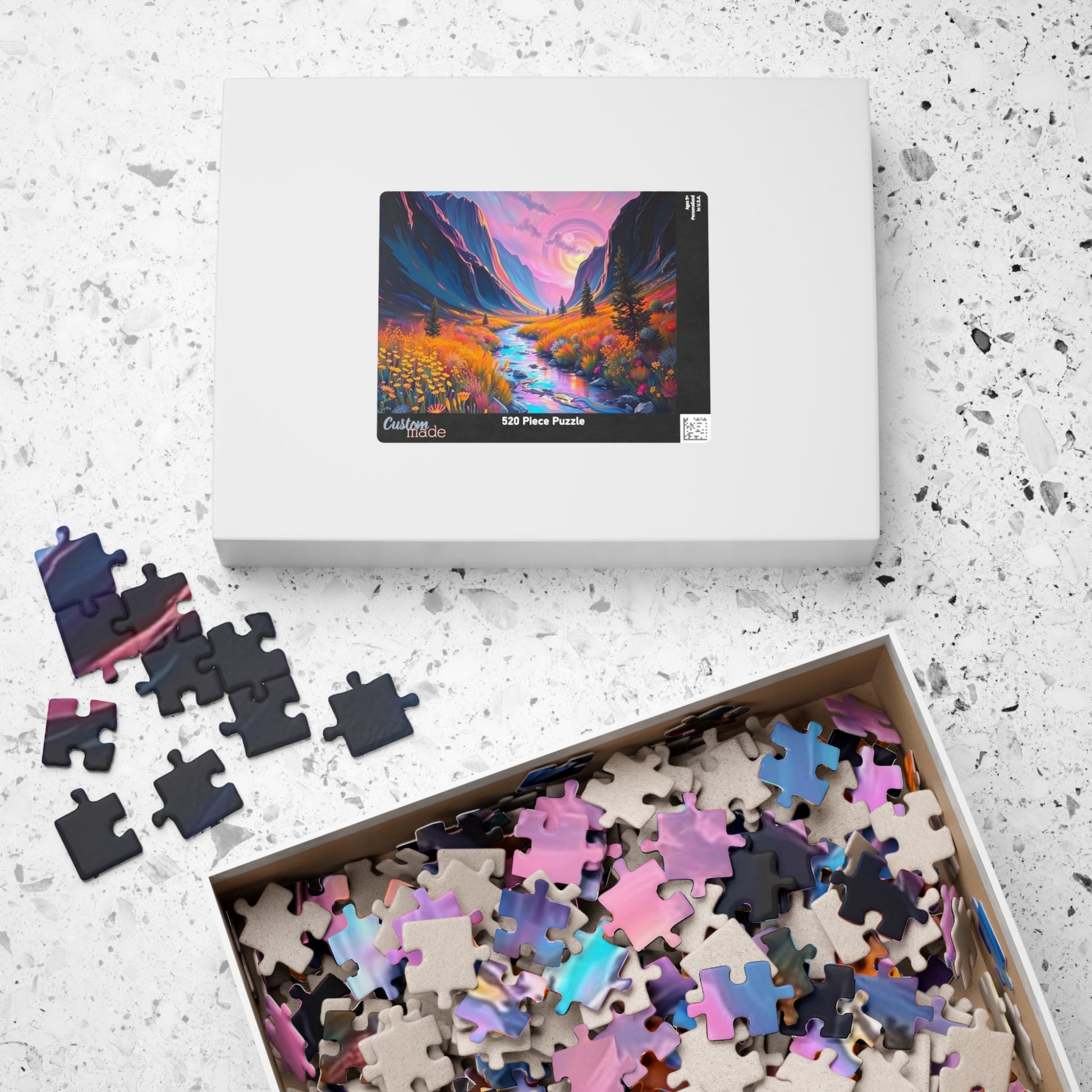 Mountain View Landscape Puzzle, 110-1014 Jigsaw Game for Adults, Colorful Art Puzzle for Relaxation, Nature Lover Gift, Family Fun Activity Puzzle The Puzzle Chest