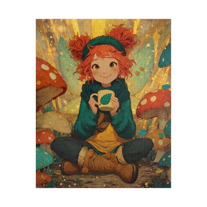 Playful Fantasy Fairy Jigsaw Puzzle – Cheerful Woodland Cartoon Art with Mushrooms Puzzle The Puzzle Chest