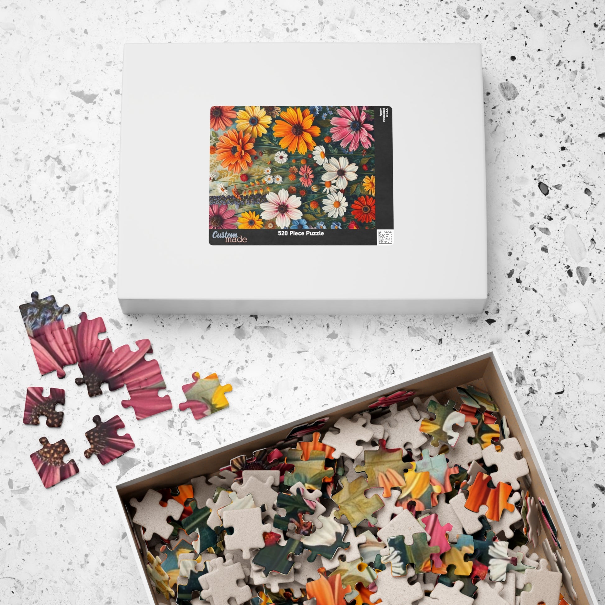 Floral Jigsaw Puzzle, Gift for Flower Lovers, Family Fun Activity, Solo Fun Puzzle The Puzzle Chest
