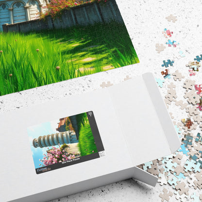Leaning Tower of Pisa Puzzle, Famous Landmark Cherry Blossoms 110-1014 Piece Jigsaw Game, Spring Scene Tuscany Italy, Family Activity, Hobby Puzzle The Puzzle Chest