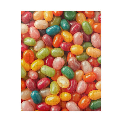 Chaotic Jelly Beans Puzzle, Vibrant Sweets-Themed Jigsaw, Bright Colorful Food Collage, Family Activity, Quiet Pastime, Foodie Puzzle Lover 110 pcs (Vertical) Puzzle The Puzzle Chest